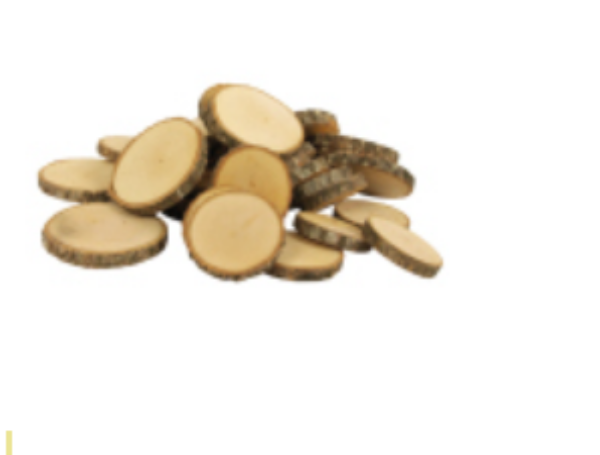 Ronde Natuurlijke houten schijven – 1 Kilo