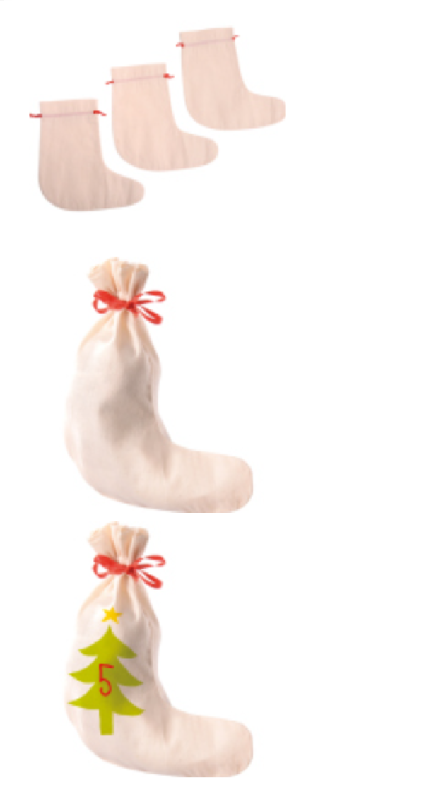 Adventskalender laarzen – Kerst sokken decoreren 24 stuks foto 1