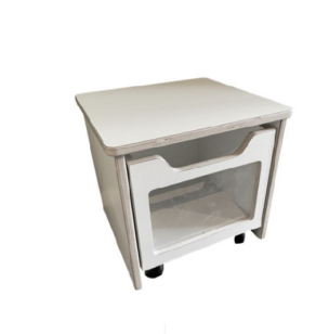 Opbergbank met rolbak  42 cm – Wit