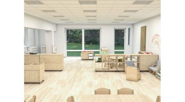 Daley Roomdivider 6 vakkenkast op wielen