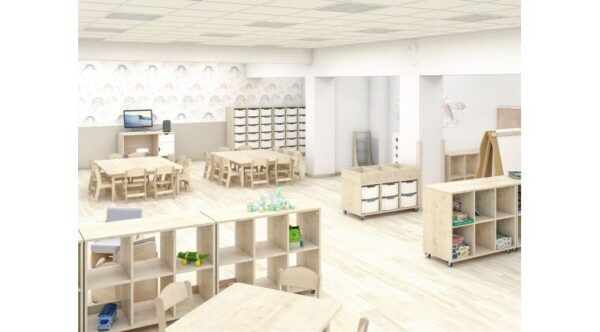 Daley Roomdivider 6 vakkenkast op wielen