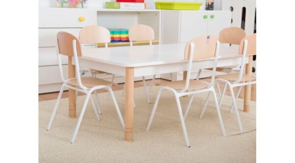 Adam stoel 6 – 9 jaar Wit – 6 stuks