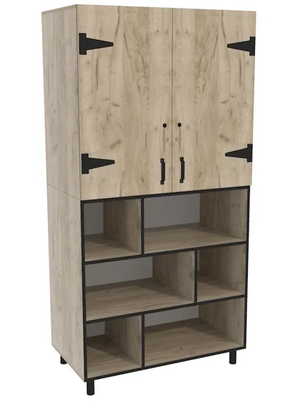 Leidsterkast Grey Craft Oak – 100 x 55 x 200 cm