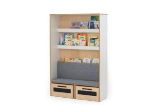 Daley Boekenkast met bankje en opbergbakken