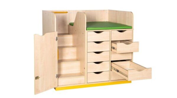 Aankleedmeubel met trap links inclusief aankleedkussen