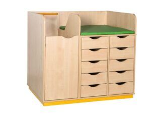 Aankleedmeubel met trap links inclusief aankleedkussen