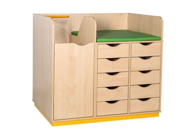 Aankleedmeubel met trap links inclusief aankleedkussen