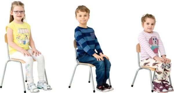 Adam stoel 2 – 3 jaar Grijs – 6 stuks