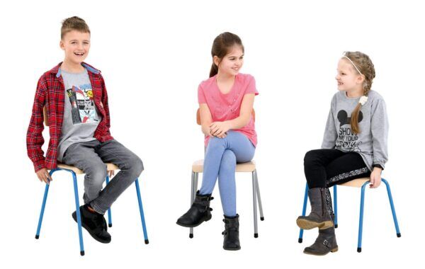 Adam stoel 6 – 9 jaar Grijs – 6 stuks