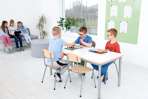 Adam stoel 6 – 9 jaar Grijs – 6 stuks