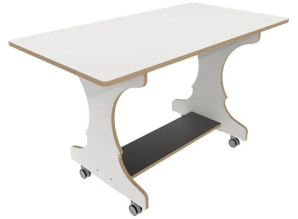 Hoogzit Ergotafel 120 x 64 cm – Wit