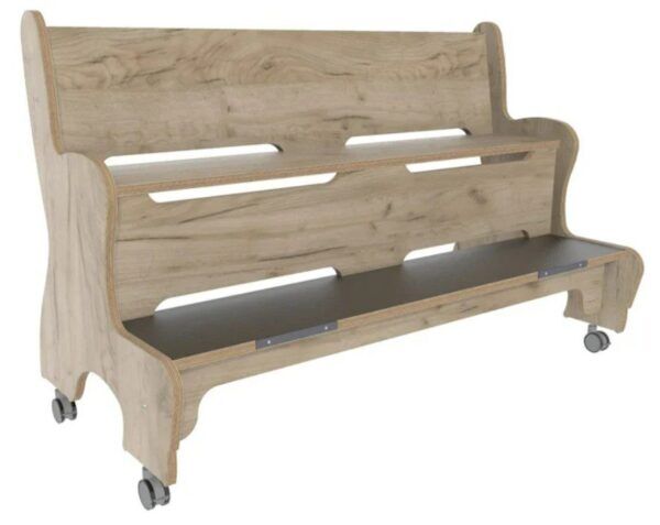 Hoogzit Ergobank 125 cm – Grey Craft Oak
