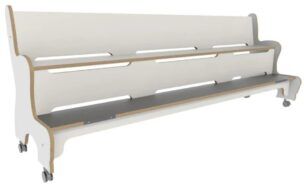 Hoogzit Ergobank 215 cm – Wit