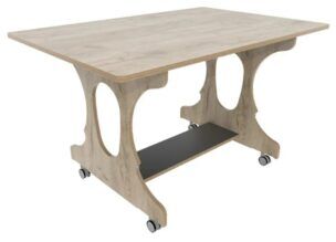 Hoogzit Ergotafel breed 120 x 80 cm – Grey Craft Oak