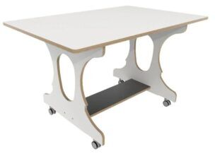 Hoogzit Ergotafel breed 120 x 80 cm – Wit