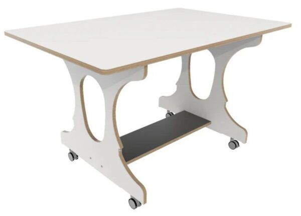 Hoogzit Ergotafel breed 120 x 80 cm – Wit