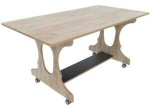 Hoogzit Ergotafel breed 150 x 80 cm – Grey Craft Oak