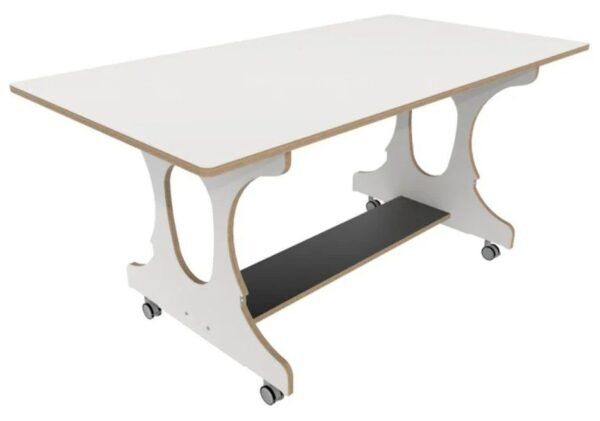 Hoogzit Ergotafel breed 150 x 80 cm – Wit