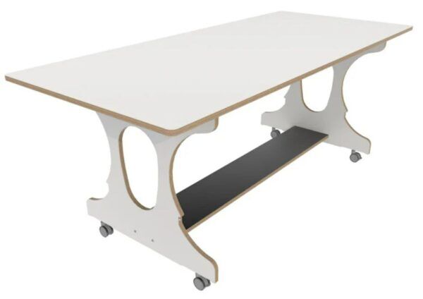 Hoogzit Ergotafel breed 180 x 80 cm – Wit
