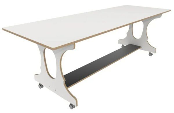 Hoogzit Ergotafel breed 220 x 80 cm – Wit