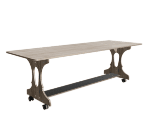 Hoogzit tafel breed 220 x 80 cm - Grey Craft Oak