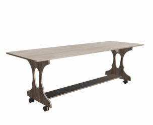 Hoogzit tafel 220 x 64 cm – Grey Craft Oak