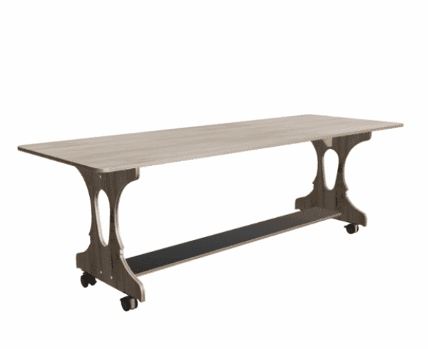 Hoogzit tafel 220 x 64 cm – Grey Craft Oak