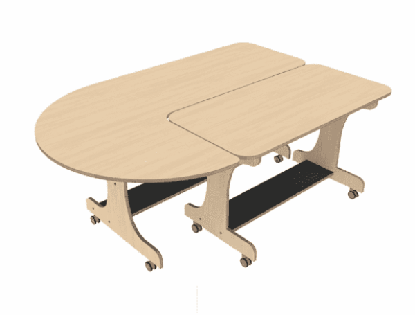 Inzettafel op maat (passend in J-tafel 180) – Berken