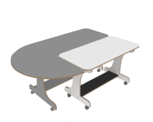 Inzettafel op maat (passend in J-tafel 180) - Wit