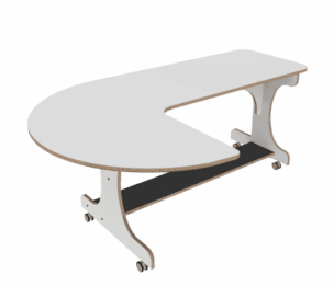 Hoogzit J-tafel 180 cm – Wit