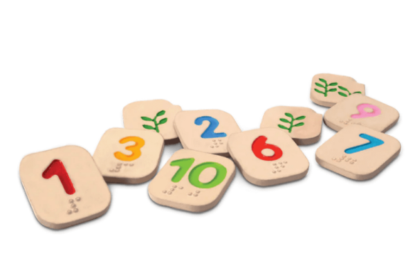 Plan Toys Houten Getallen met Braille foto 1