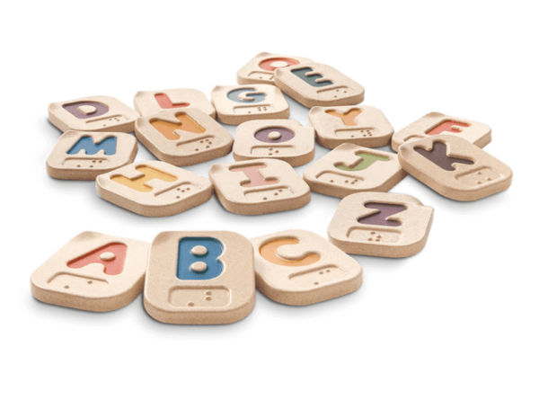Plan Toys Houten Alfabet met Braille foto 1