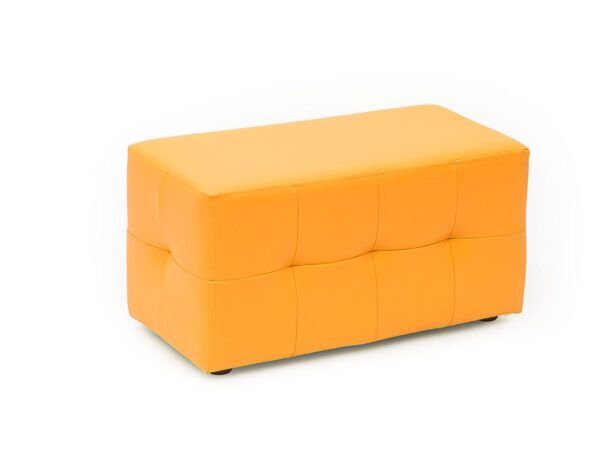 Kunstlederen Poef Rechthoek – Oranje