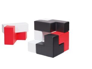 Softplay Kubusset – Wit – Zwart – Rood foto 2
