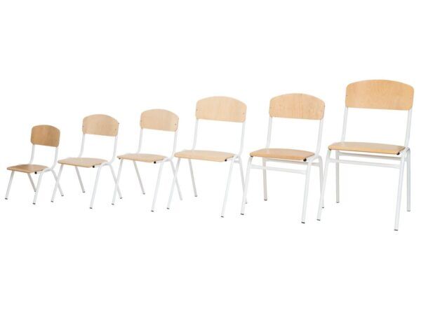 Adam stoel 6 – 9 jaar Wit – 6 stuks