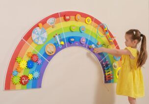 Wandspeelbord – Wandelement Regenboog foto 2