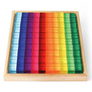 Bauspiel 100 stuks Acrylstenen in houten box