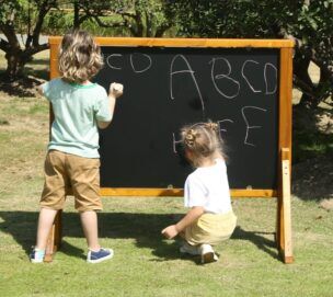 Stevig Krijtbord 2-zijdig voor Buiten