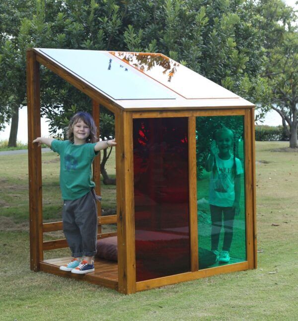 Acrylglas Regenbooghuis Buiten