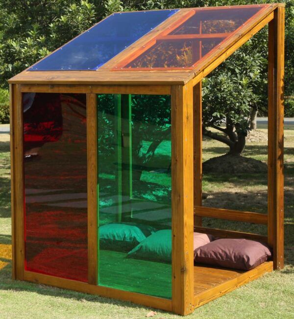 Acrylglas Regenbooghuis Buiten