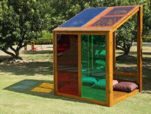 Acrylglas Regenbooghuis Buiten foto 2