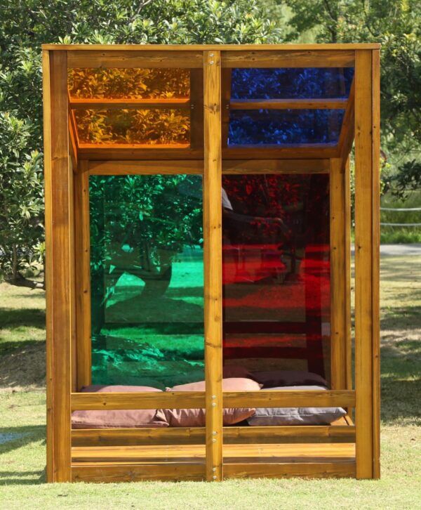 Acrylglas Regenbooghuis Buiten