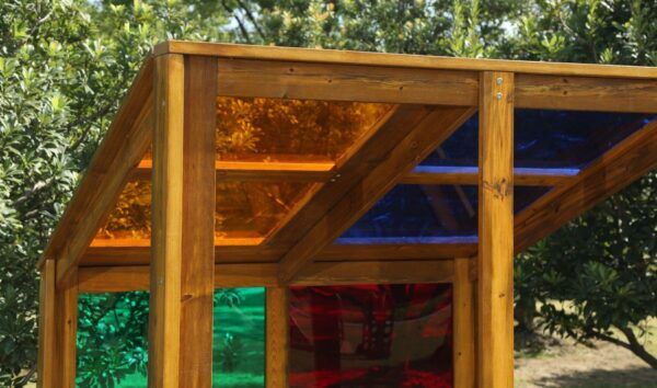 Acrylglas Regenbooghuis Buiten