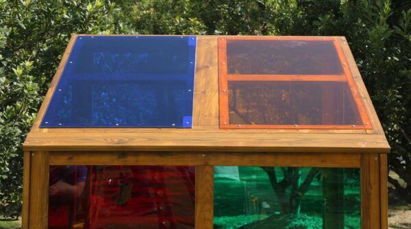 Acrylglas Regenbooghuis Buiten