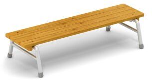 Buitenbank 2 stuks 120 cm – Stapelbaar foto 2