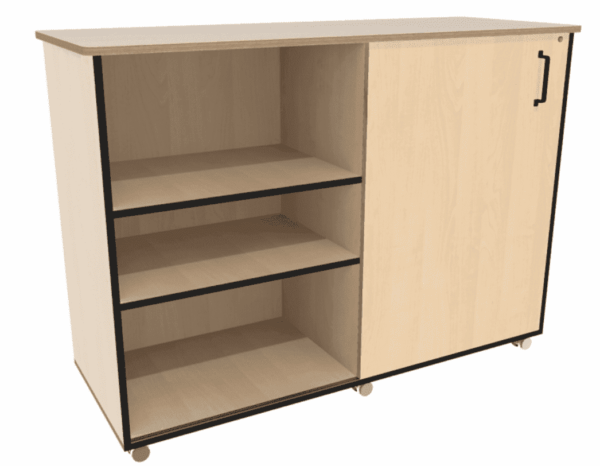 Schuifdeurkast 144 x 55 x 108 cm – Berken