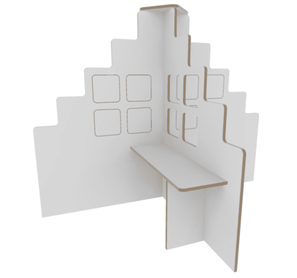Roomdivider T-Model Huis – Wit foto 2