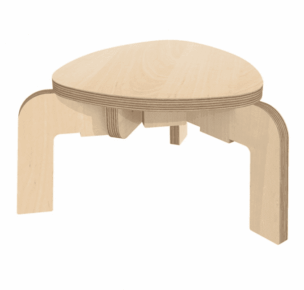 Stapelbare kruk hoogte 20 cm – Berken