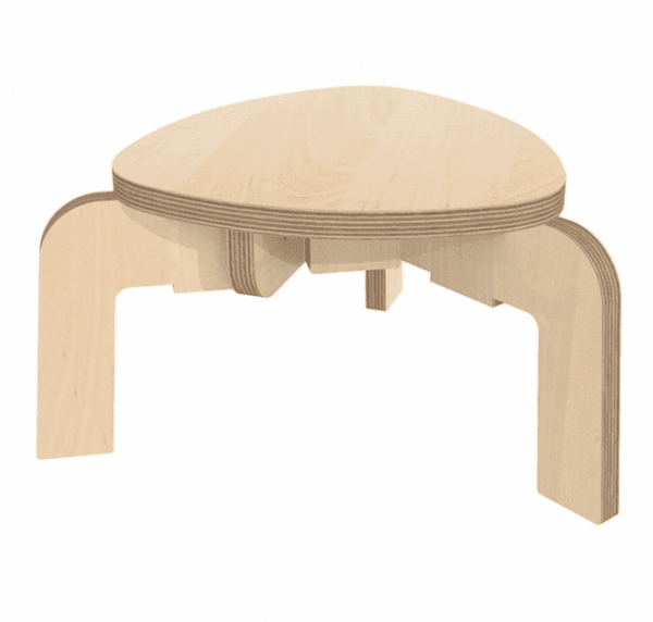 Stapelbare kruk hoogte 20 cm – Berken