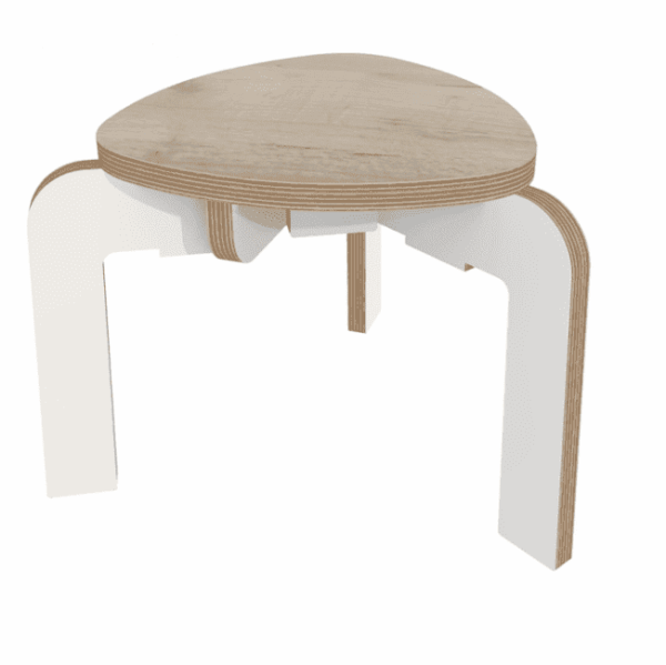 Stapelbare kruk hoogte 28cm –  Grey Craft Oak